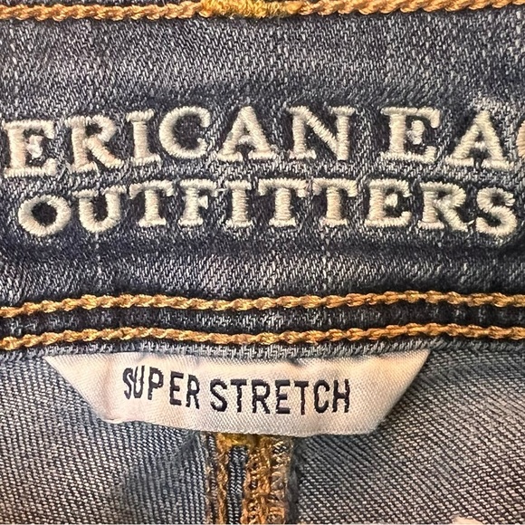 American Eagle Super Stretch Kick Boot Jeans Bootcut Women's Size 12 Regular - Picture 3 of 10